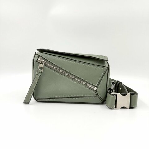 LOEWE - 鼠尾草綠Mini Puzzle Edge 腰包