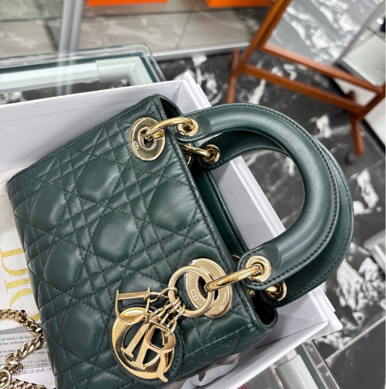 Dior 墨綠色三格戴妃-2