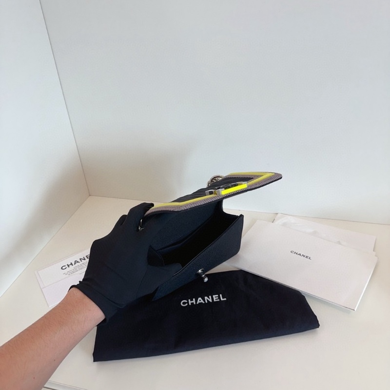 Chanel限量走秀款 帆布三拼色Leboy小號 2219*12*7 99新配件塵袋購證-2