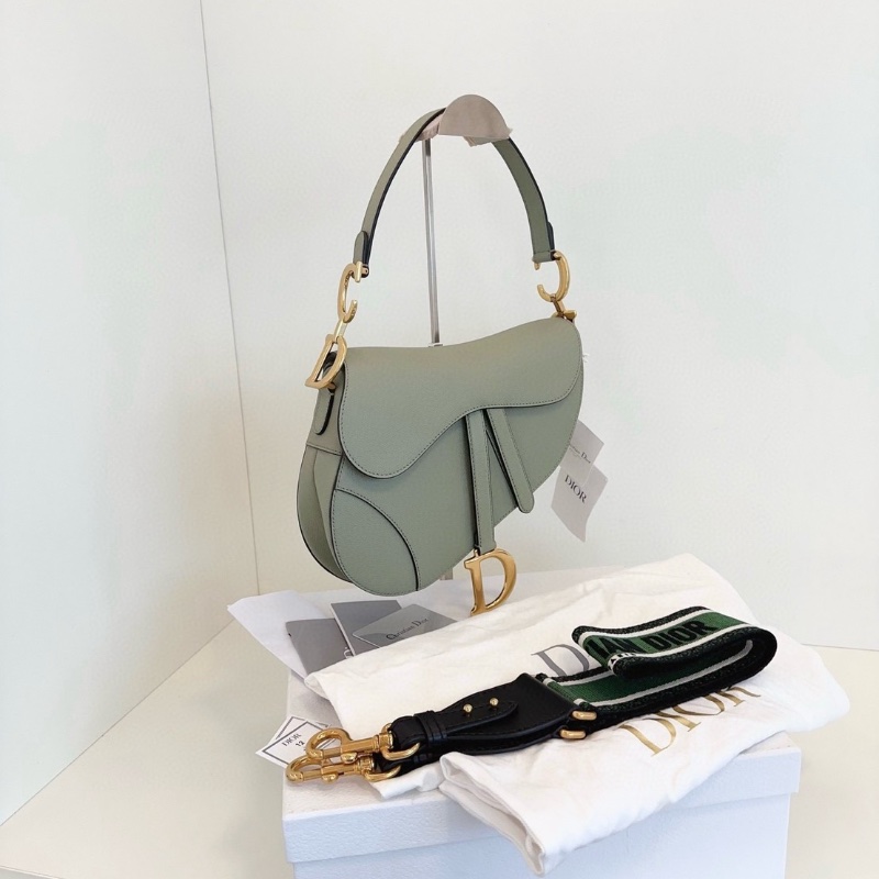 Dior 爆款saddle酪梨綠金扣馬鞍包中號寬肩帶26*20*6.5cm 全新閒置配件塵袋盒子購證-3