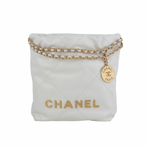 【包稅】CHANEL AS3980 22吋亮面小牛皮迷你斜背包 35142Y