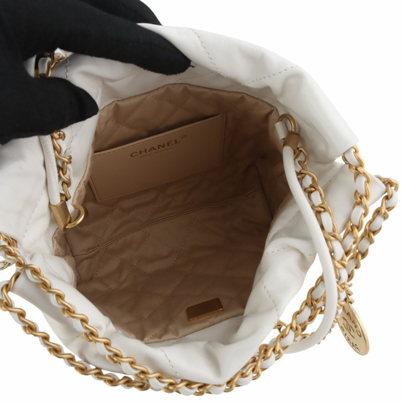 【包稅】CHANEL AS3980 22吋亮面小牛皮迷你斜背包 35142Y-6