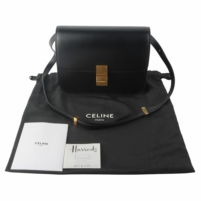【包稅】CELINE 189173 小牛皮經典盒形包 中 35212Y-7