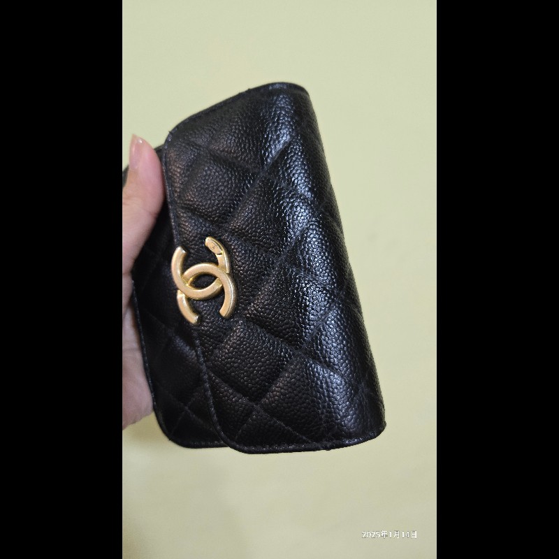 Chanel 小廢包 黑金 荔枝皮-23