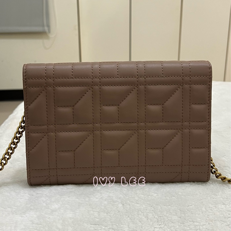 GUCCI MARMONT WOC 珍珠造型 金鏈條 443122 奶茶棕（藕粉）斜背包 肩背包 正品 二手精品-1