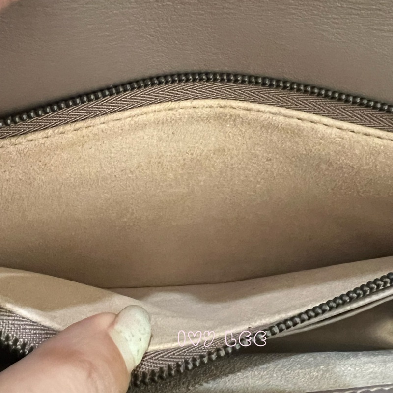 GUCCI MARMONT WOC 珍珠造型 金鏈條 443122 奶茶棕（藕粉）斜背包 肩背包 正品 二手精品-6