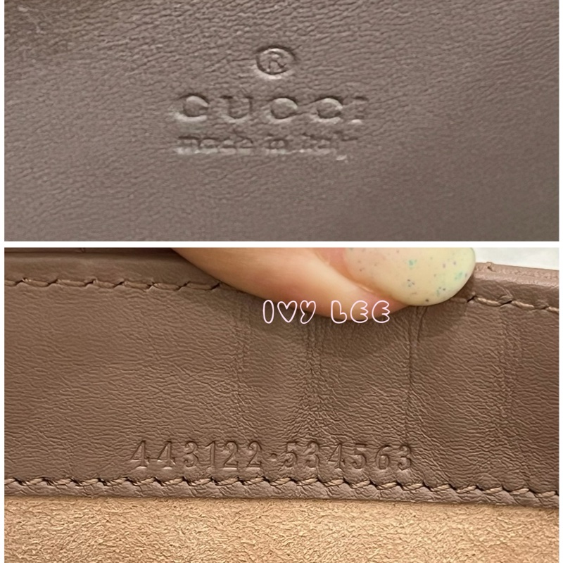 GUCCI MARMONT WOC 珍珠造型 金鏈條 443122 奶茶棕（藕粉）斜背包 肩背包 正品 二手精品-15