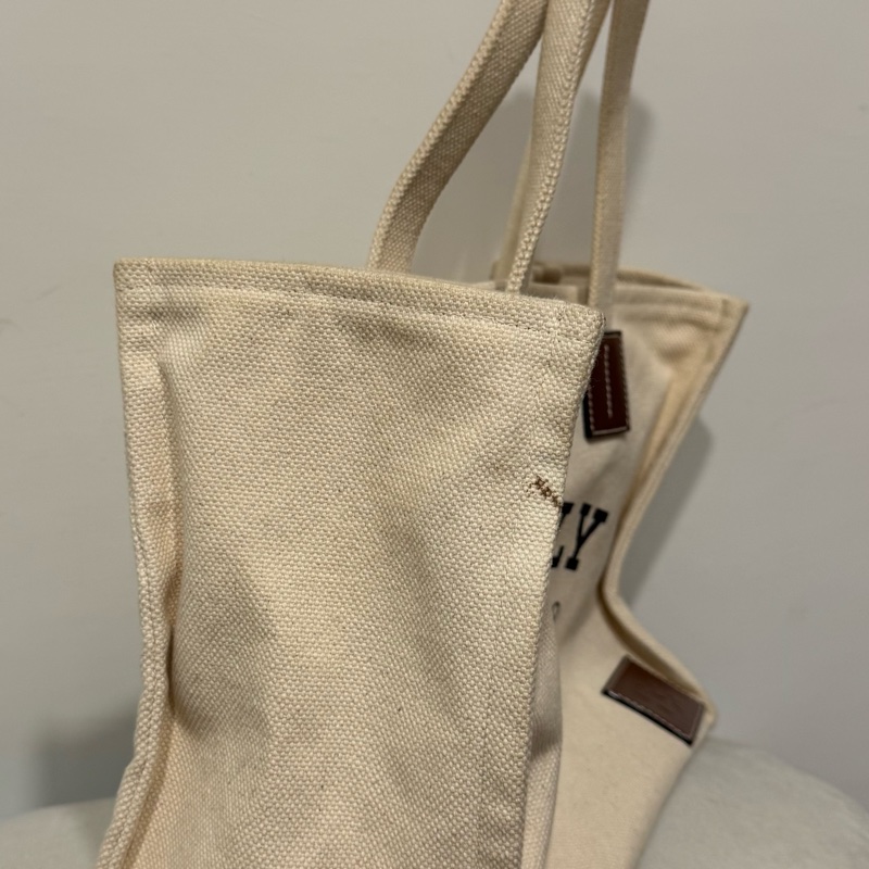 Bally白色帆布托特肩背包-16