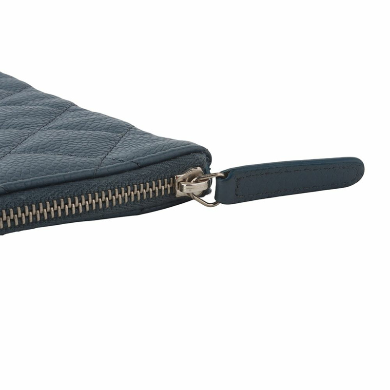 【包稅】CHANEL 經典魚子醬手拿包 銀色 大號 A69251-4