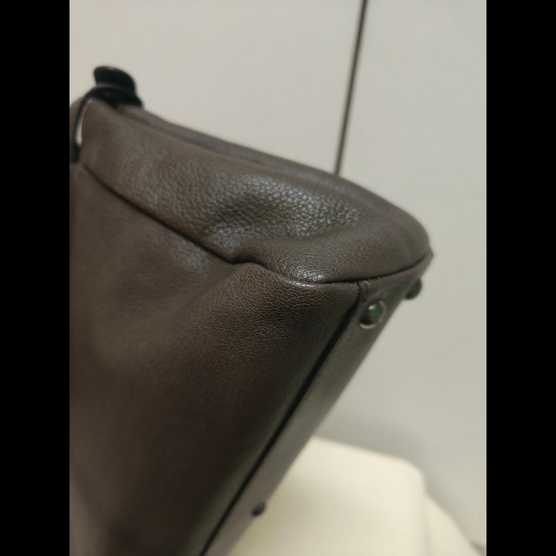 ‼️年前限時特賣‼️（原45800）至1/25⏰【8成新】㊣✨ FENDI✨芬迪 peekaboo 褐色 老花 皮革 梯形 兩用 肩背包 斜背包/雙F/二手包/二手精品/保證正品-5