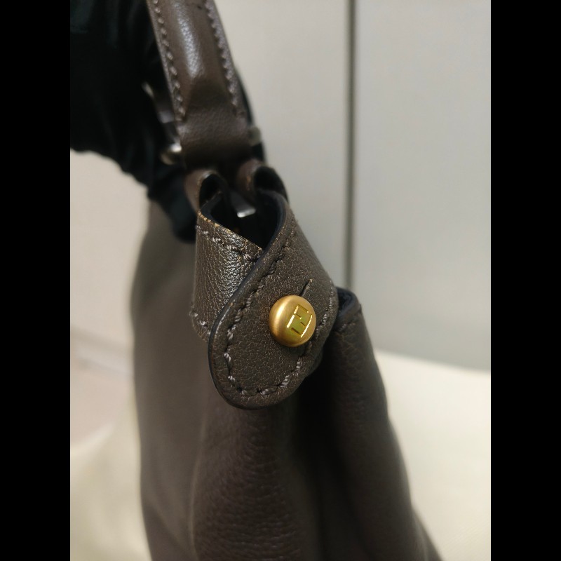 ‼️年前限時特賣‼️（原45800）至1/25⏰【8成新】㊣✨ FENDI✨芬迪 peekaboo 褐色 老花 皮革 梯形 兩用 肩背包 斜背包/雙F/二手包/二手精品/保證正品-23