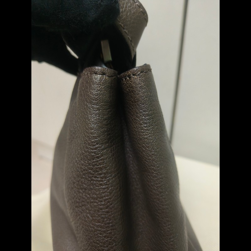 ‼️年前限時特賣‼️（原45800）至1/25⏰【8成新】㊣✨ FENDI✨芬迪 peekaboo 褐色 老花 皮革 梯形 兩用 肩背包 斜背包/雙F/二手包/二手精品/保證正品-24