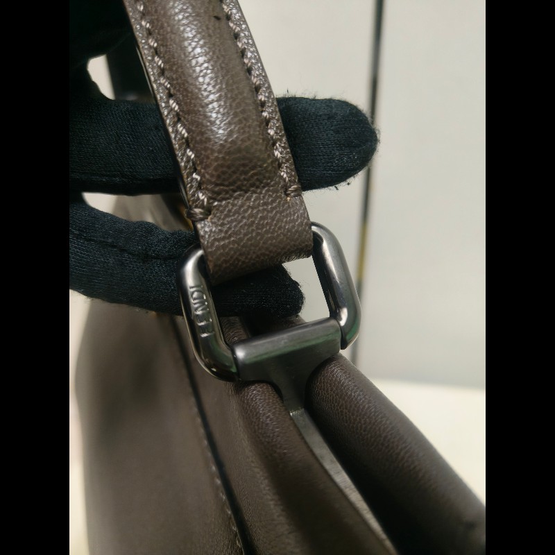 ‼️年前限時特賣‼️（原45800）至1/25⏰【8成新】㊣✨ FENDI✨芬迪 peekaboo 褐色 老花 皮革 梯形 兩用 肩背包 斜背包/雙F/二手包/二手精品/保證正品-26