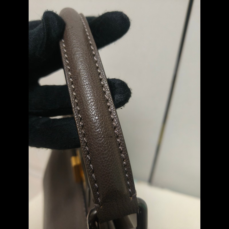 ‼️年前限時特賣‼️（原45800）至1/25⏰【8成新】㊣✨ FENDI✨芬迪 peekaboo 褐色 老花 皮革 梯形 兩用 肩背包 斜背包/雙F/二手包/二手精品/保證正品-27