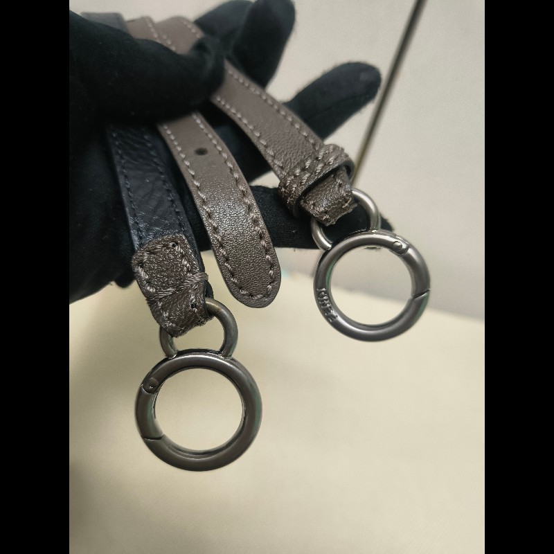 ‼️年前限時特賣‼️（原45800）至1/25⏰【8成新】㊣✨ FENDI✨芬迪 peekaboo 褐色 老花 皮革 梯形 兩用 肩背包 斜背包/雙F/二手包/二手精品/保證正品-49