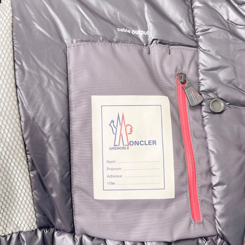 Moncler Grenoble灰色連帽戶外羽絨夾克加厚滑雪外套3碼胸圍110 98新配件塵袋衣架-4