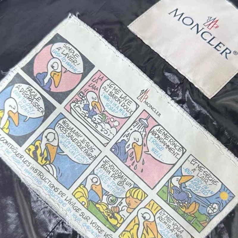 Moncler aphia黑色毛領長款羽絨外套1碼胸圍88衣長87 98新配件塵袋衣架-4