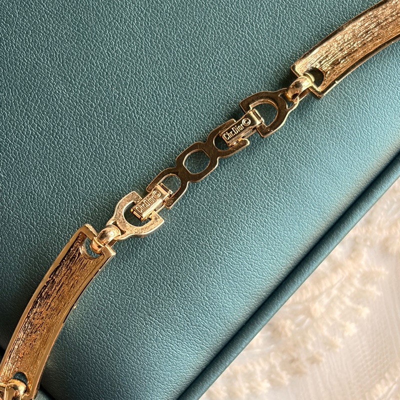 Christian Dior 黑琺瑯水鑽短項鏈 鎖骨鏈 choker 晚宴 派對 首飾-7