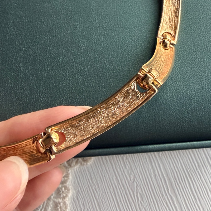 Christian Dior 黑琺瑯水鑽短項鏈 鎖骨鏈 choker 晚宴 派對 首飾-17