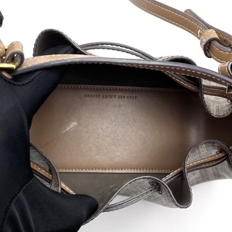 FENDI 經典老花抽繩mini手提肩背斜背餃子包 23*14*8 98新配件塵袋-4