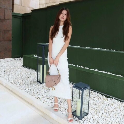 DIOR 裸色迷你SoftSaddle肩背馬鞍包19*15*4 98新配件塵袋