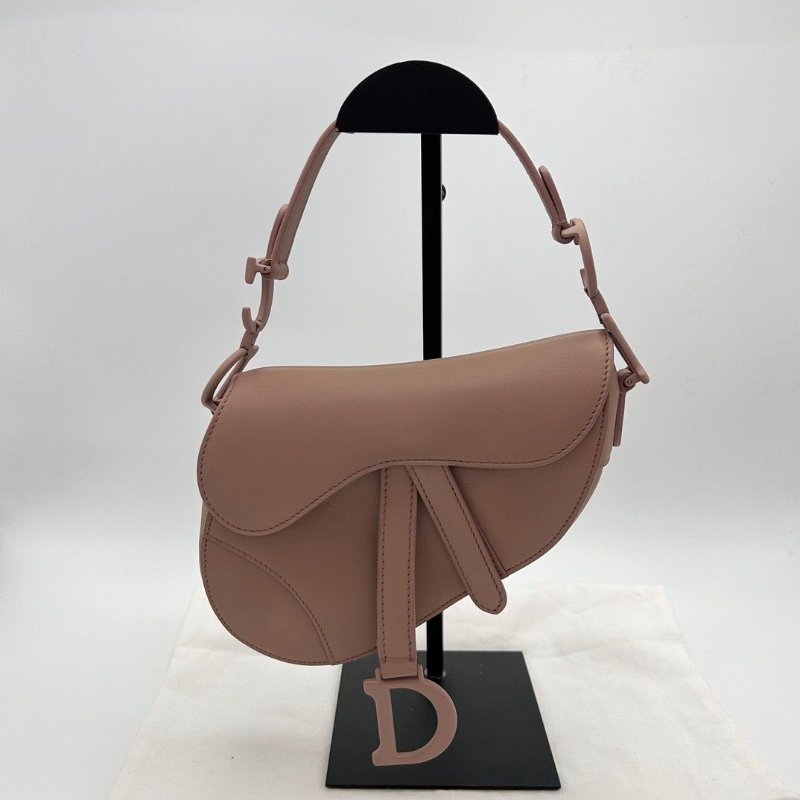DIOR 裸色迷你SoftSaddle肩背馬鞍包19*15*4 98新配件塵袋-1