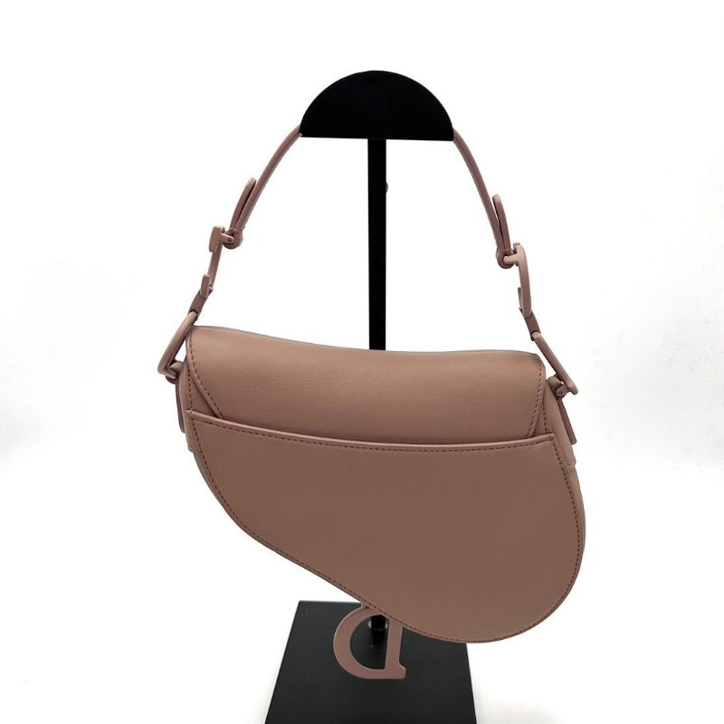 DIOR 裸色迷你SoftSaddle肩背馬鞍包19*15*4 98新配件塵袋-4