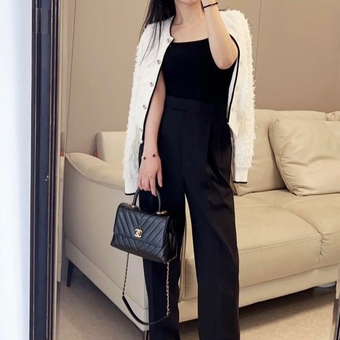 CHANEL 藍色金扣V紋Cocohandle手提肩背包29*17*10 98新配件保卡塵袋-0