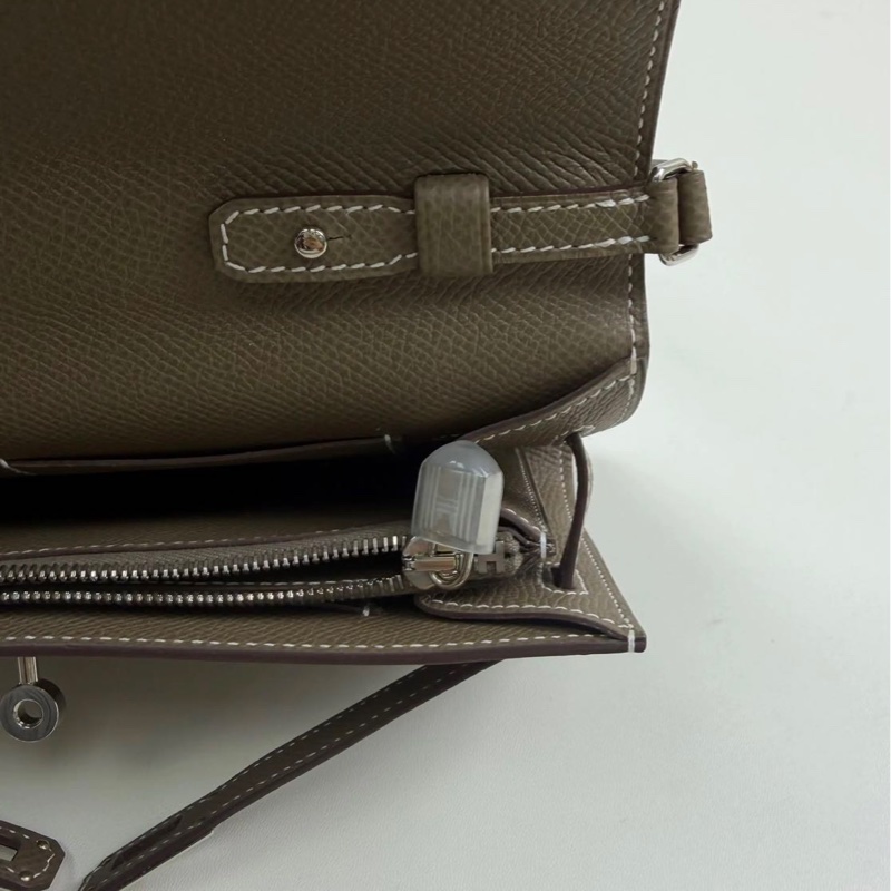 🌈Hermes🧡Kelly to go🌟大象灰銀扣🧡98.5新🌟Epsom皮🌟愛馬仕🌟-3