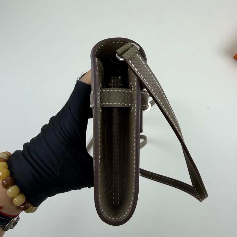 🌈Hermes🧡Kelly to go🌟大象灰銀扣🧡98.5新🌟Epsom皮🌟愛馬仕🌟-4