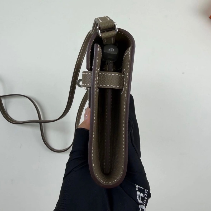 🌈Hermes🧡Kelly to go🌟大象灰銀扣🧡98.5新🌟Epsom皮🌟愛馬仕🌟-5