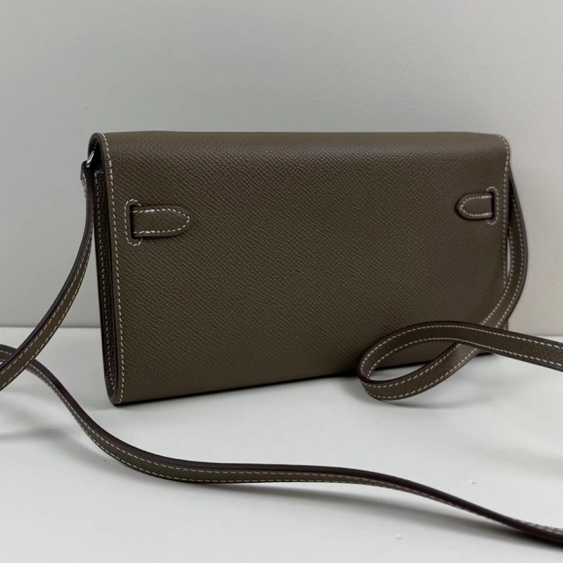 🌈Hermes🧡Kelly to go🌟大象灰銀扣🧡98.5新🌟Epsom皮🌟愛馬仕🌟-8