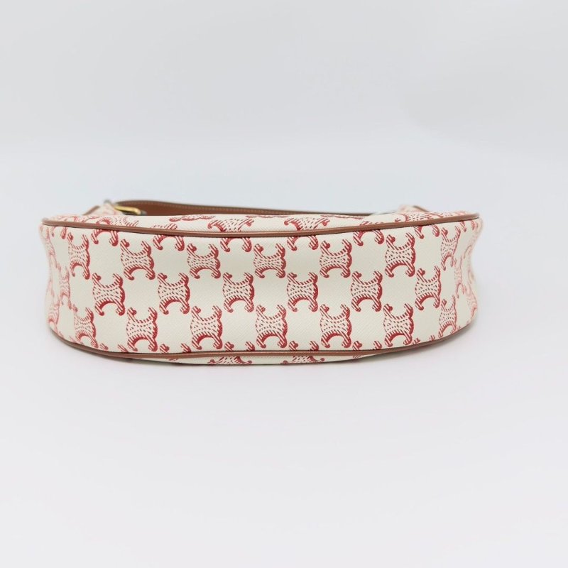 CELINE 經典老花凱旋門白色豌豆腋下包25*18*7 98新配件塵袋-4