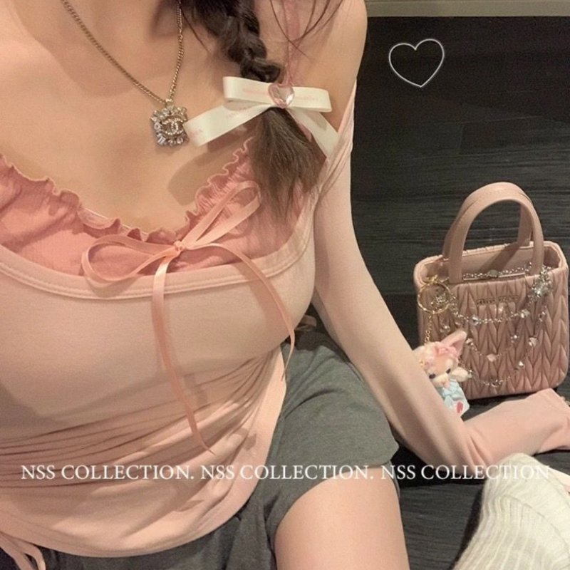 MiuMiu 新款粉色 鑽石皺摺mini tote琴譜包 16*18*5 99新配件塵袋-0