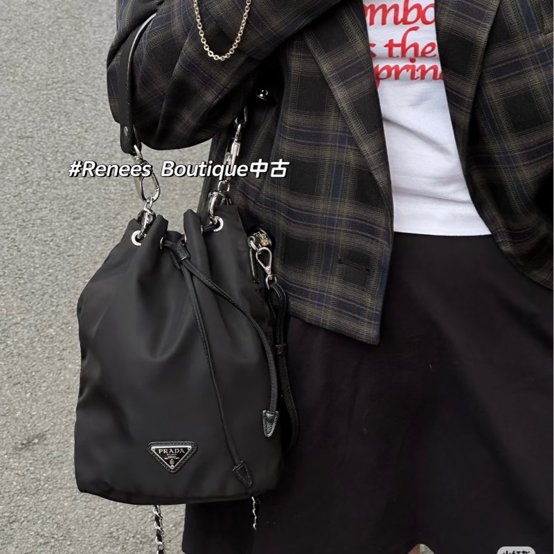 Prada 降落傘束口包小水桶包🏅-1