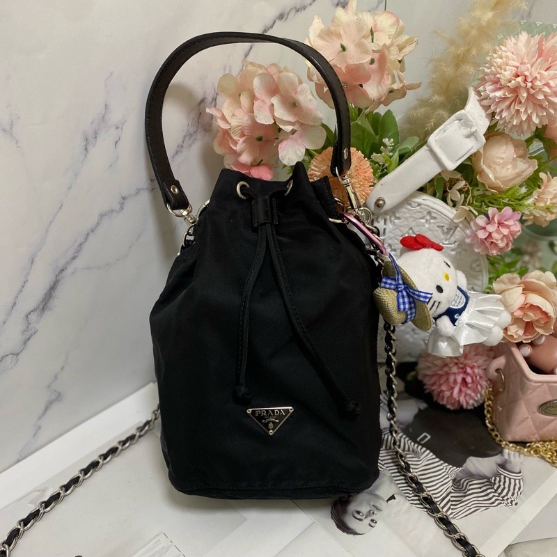 Prada 降落傘束口包小水桶包🏅-3