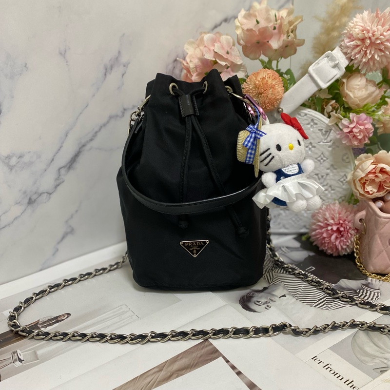 Prada 降落傘束口包小水桶包🏅-4