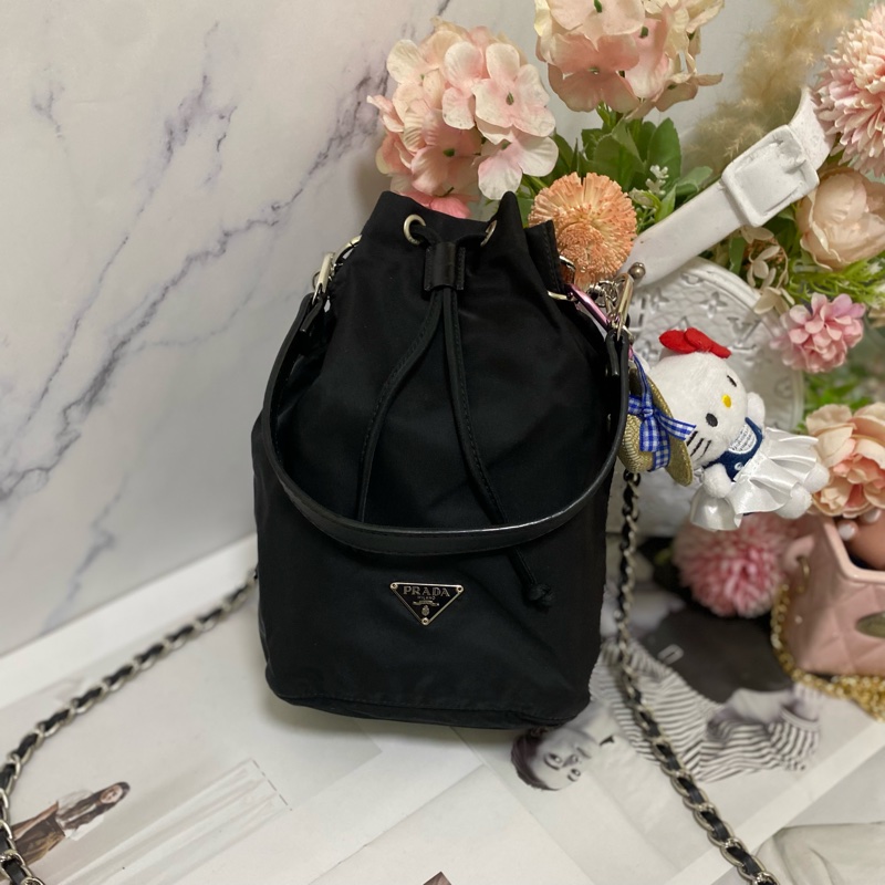 Prada 降落傘束口包小水桶包🏅-7