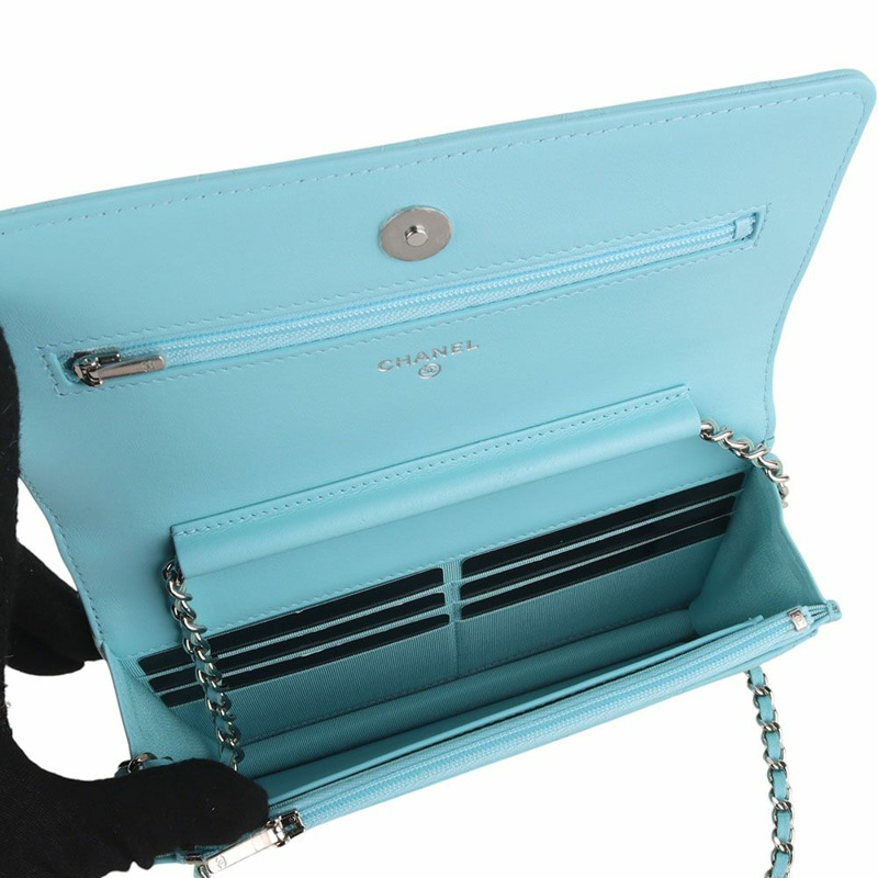 【包稅】CHANEL AP0250 羊皮經典 WOC 銀鍊斜背包 35241Y-6