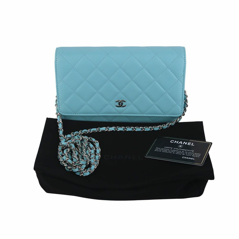 【包稅】CHANEL AP0250 羊皮經典 WOC 銀鍊斜背包 35241Y-7