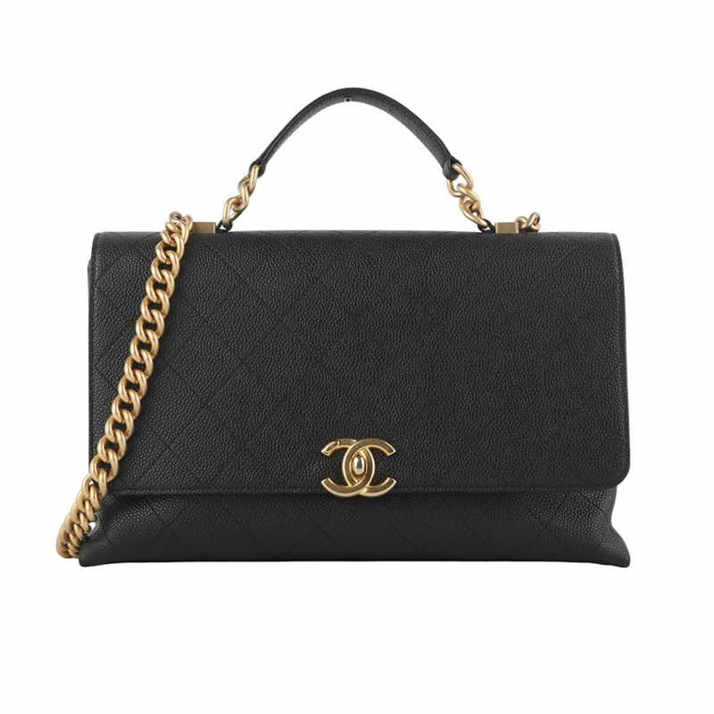 【包稅】CHANEL AS0306 魚子醬金鍊翻蓋單肩包 35259K-1-0