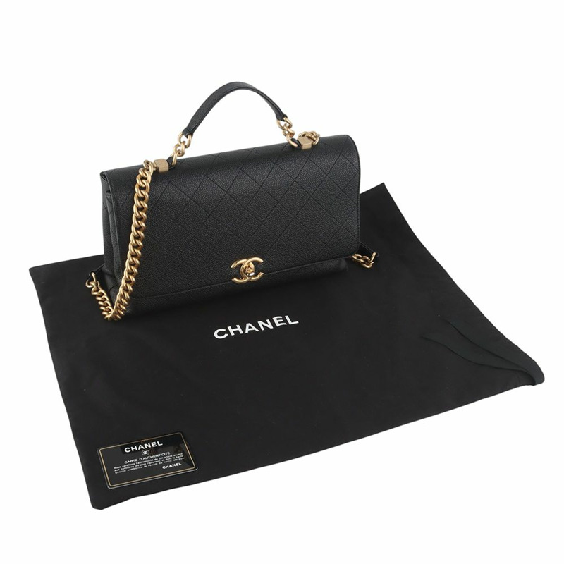 【包稅】CHANEL AS0306 魚子醬金鍊翻蓋單肩包 35259K-1-7