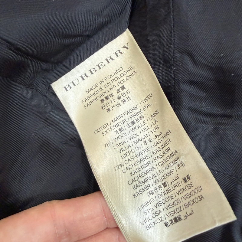 BURBERR 經典 排釦 棕色 卡其 毛領 羊毛大衣 短大衣 夾克 外套-27