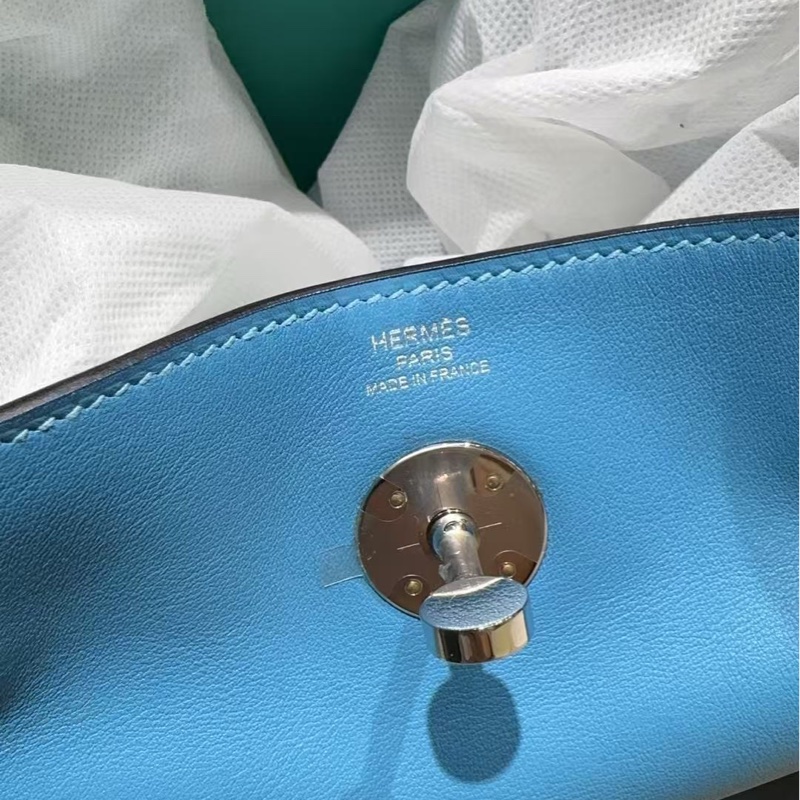 🌈Hermes🩵Lindy 26🩵北方藍拼維羅納綠銀扣🌈全套有單🌟99.5新🌟Swift皮🌟愛馬仕🌟-2