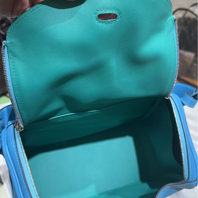 🌈Hermes🩵Lindy 26🩵北方藍拼維羅納綠銀扣🌈全套有單🌟99.5新🌟Swift皮🌟愛馬仕🌟-3