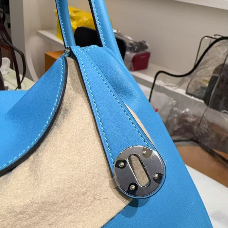 🌈Hermes🩵Lindy 26🩵北方藍拼維羅納綠銀扣🌈全套有單🌟99.5新🌟Swift皮🌟愛馬仕🌟-5