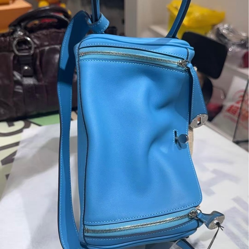 🌈Hermes🩵Lindy 26🩵北方藍拼維羅納綠銀扣🌈全套有單🌟99.5新🌟Swift皮🌟愛馬仕🌟-6