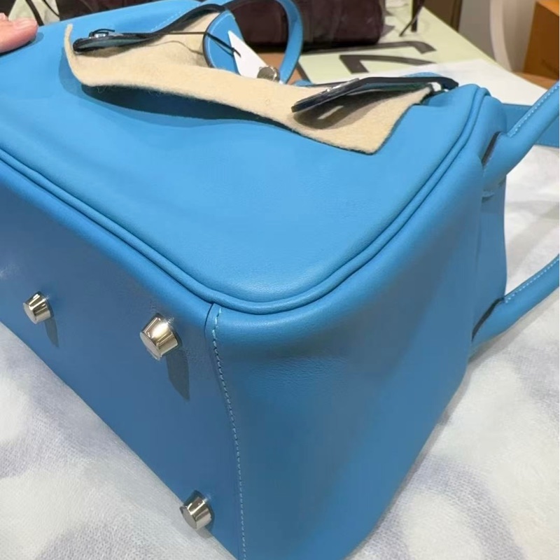 🌈Hermes🩵Lindy 26🩵北方藍拼維羅納綠銀扣🌈全套有單🌟99.5新🌟Swift皮🌟愛馬仕🌟-7