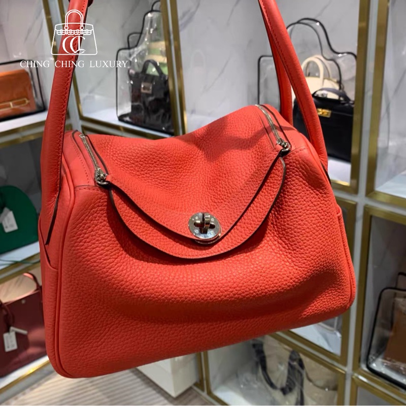 🌈Hermes💗Lindy 26💗T5齋普爾粉銀扣🌈98.5新🌟TC皮🌟愛馬仕🌟-0