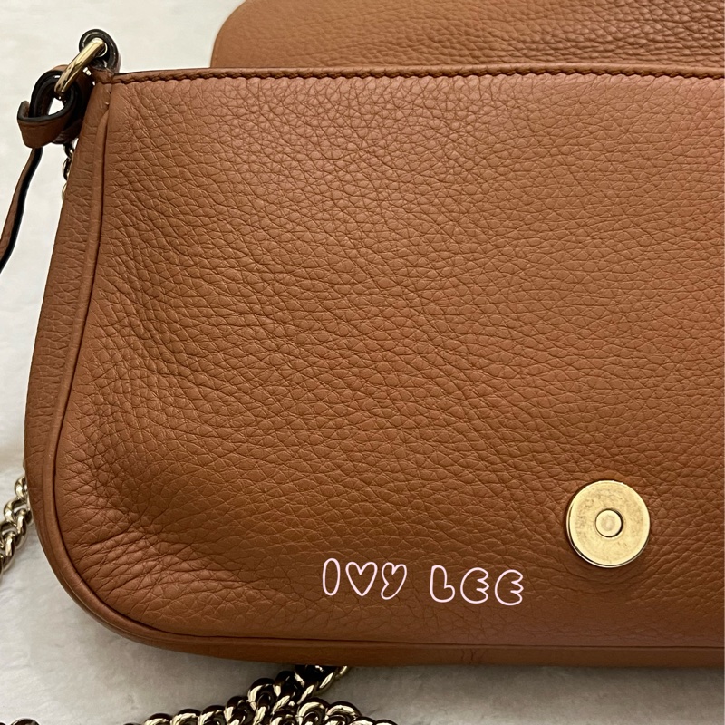 GUCCI 古馳 336752 咖啡棕  奶茶色 Soho 系列 斜背包 鏈條包 正品 二手精品-23